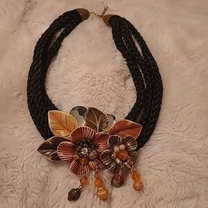 2 for $25 - Vintage Women’s Floral Choker Necklace - Costume Jewelry